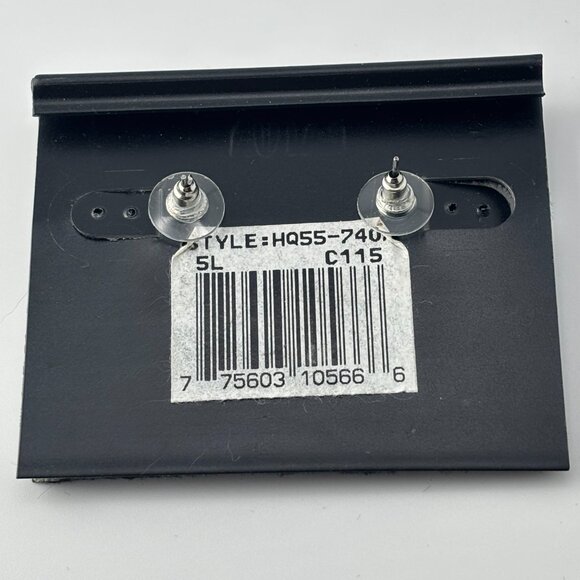 Vintage Eaton Abalone Shell Heart and Flower Stud Earrings - Picture 6 of 6